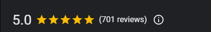 Tlg Gaming's 701 Verified Google Reviews Image
