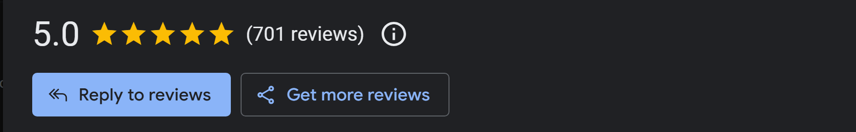 Tlg Gaming's 701 Verified Google Reviews Image