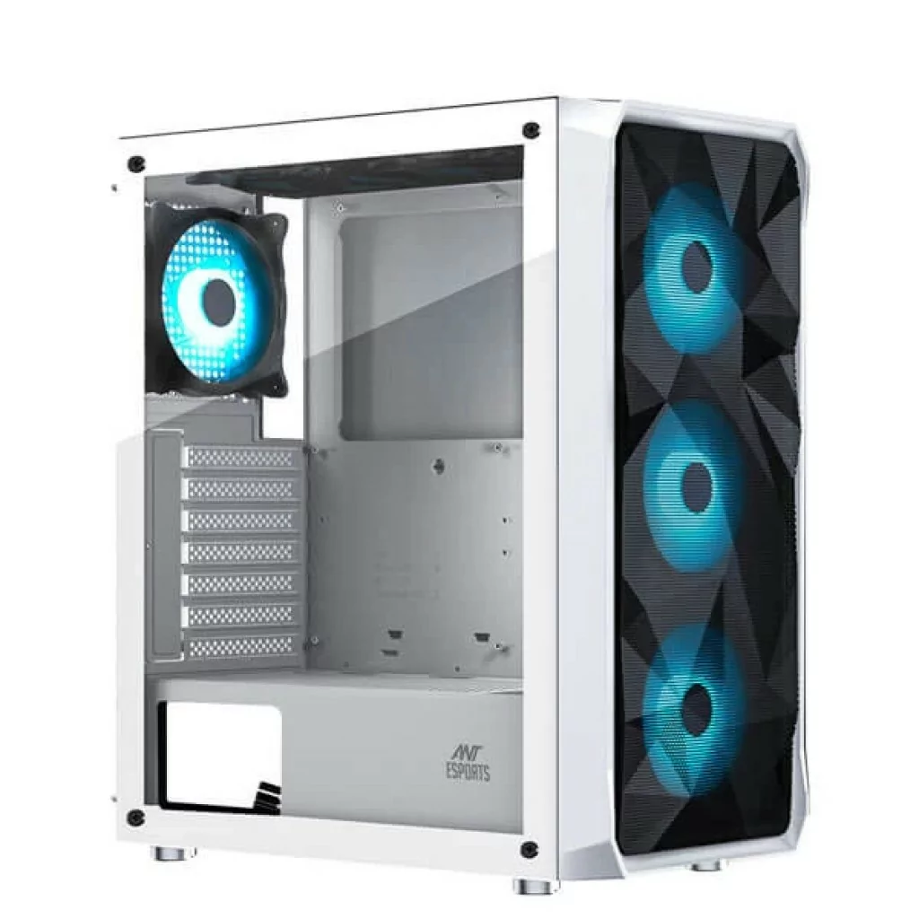 Ant Esports ICE-112 Auto RGB White Mid Tower Cabinet Ant Esports ICE-112 Auto RGB White Mid Tower Cabinet